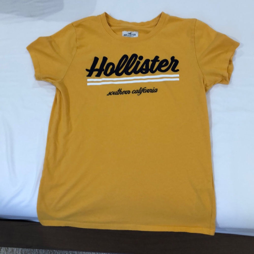 Yellow hollister shirt
